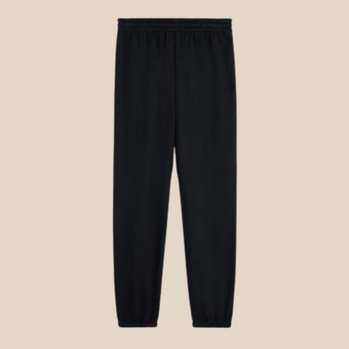 Celine 16 Track Pants In Cotton Fleece Black / White