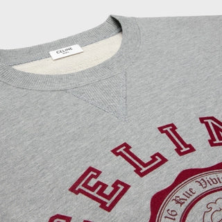 Celine Blason Loose Sweatshirt In Cotton Fleece