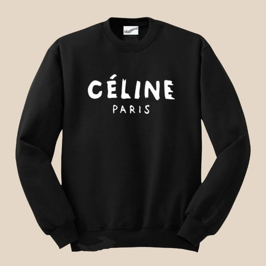 Celine Sweatshirts Basic Celine Paris