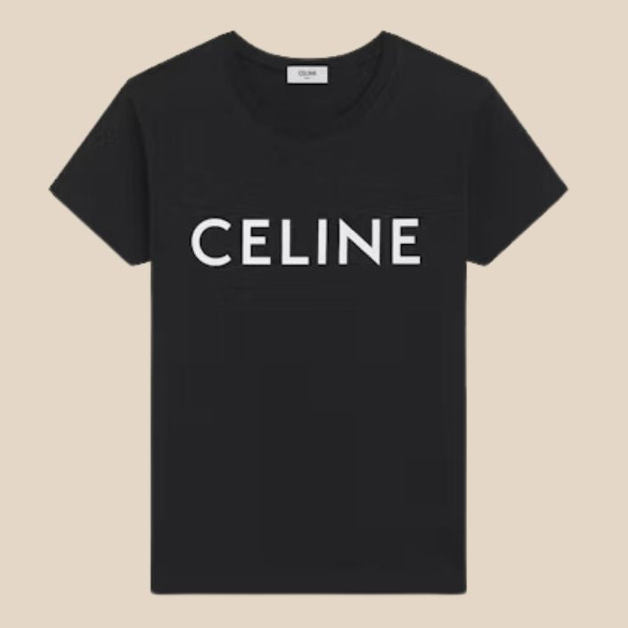 Celine Cotton T-shirt Black/White