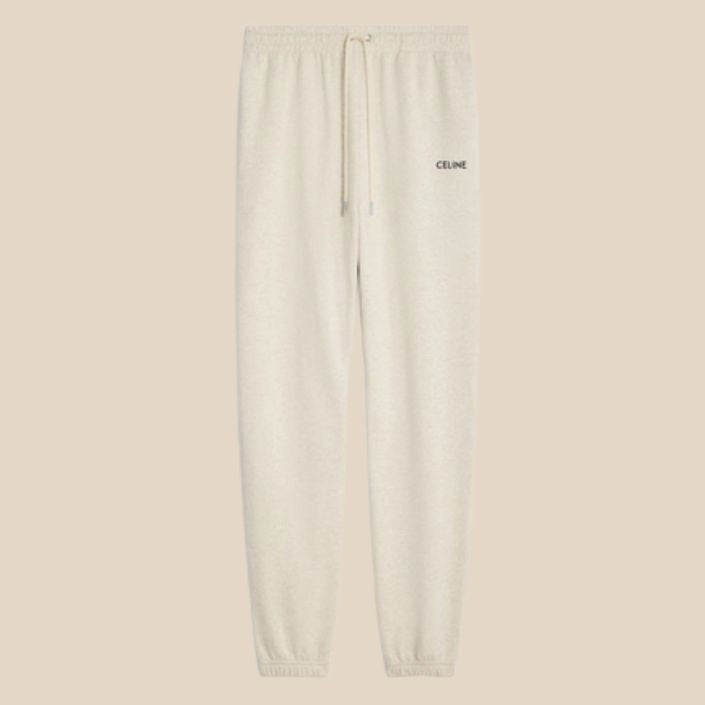 Celine Track Pants In Cotton Fleece