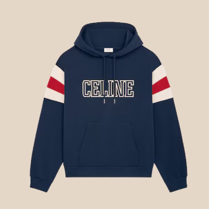 Loose Celine Hoodie In Cotton Fleece