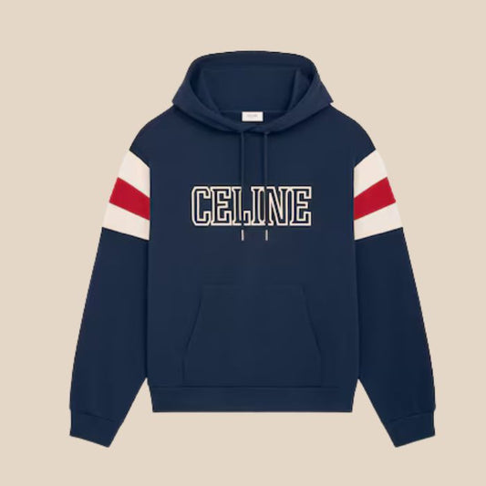 Loose Celine Hoodie In Cotton Fleece