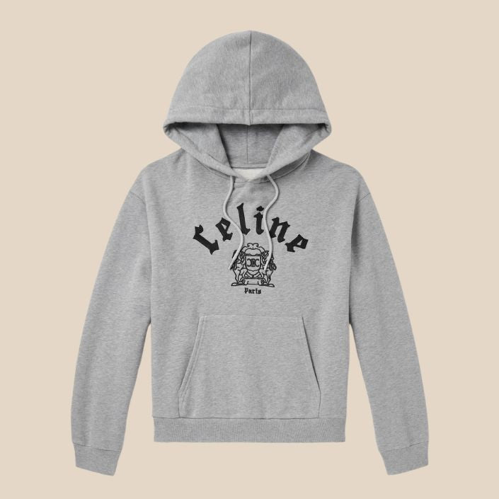 Celine Homme Cropped Logo-Embroidered Cotton-Jersey Hoodie